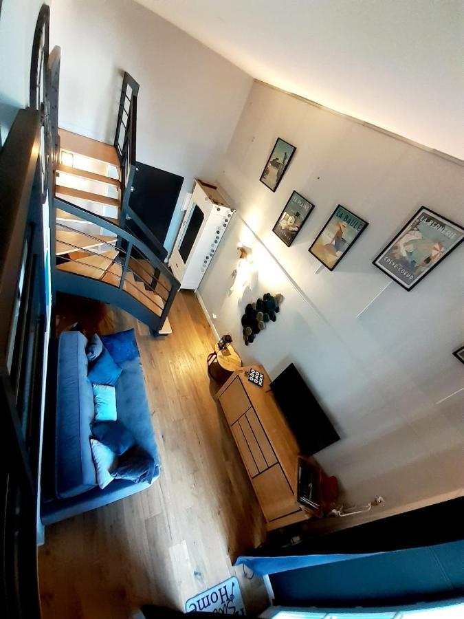Charmant Studio En Duplex Esprit Loft Avec Balcon Vue Mer, Et Piscine Exterieure 르크로아시 외부 사진